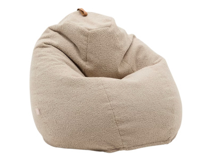 Béžový bouclé sedací vak Kave Home Vicka 70 cm