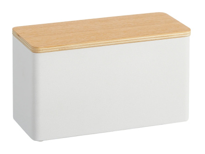 Bílý kovový úložný box Yamazaki Rin 23 x 10,5 cm