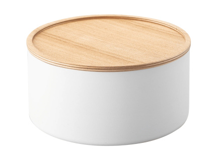Bílý kovový úložný box Yamazaki Rin 22 cm