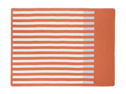 Červeno-béžový pléd Onu 200 x 160 cm