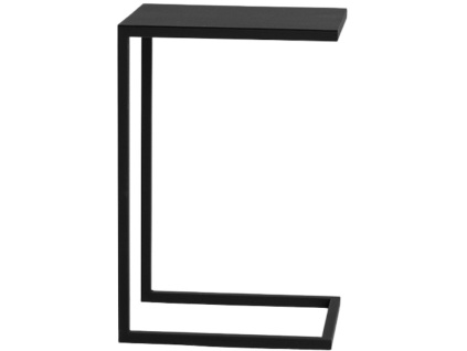 Černý kovový odkládací stolek Volme 30 cm
