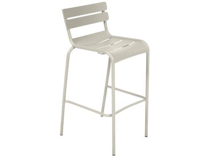 Světle šedá kovová barová židle Fermob Luxembourg 80 cm