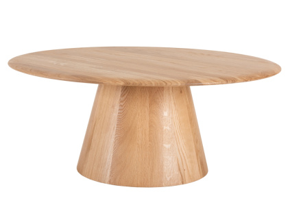 Bělený dubový konferenční stolek Mushroom 80 cm