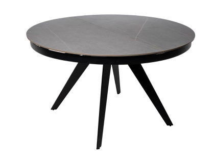 Šedý rozkládací jídelní stůl Somcasa Luna 130/180 x 130 cm