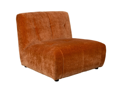 Oranžový sametový modul DUTCHBONE GIADA 92 x 91 cm