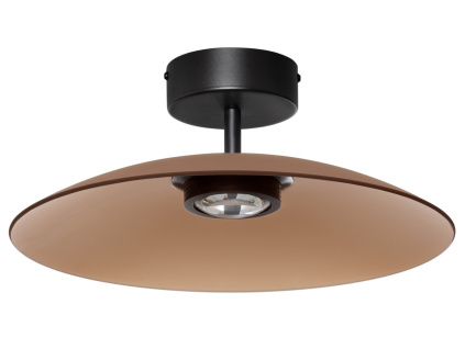 Hnědé skleněné stropní LED světlo Nova Luce Polifemo 40 cm