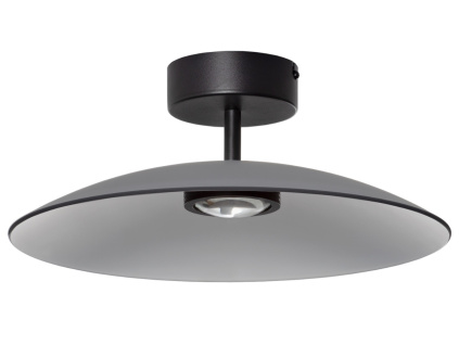 Kouřově šedé skleněné stropní LED světlo Nova Luce Polifemo 40 cm
