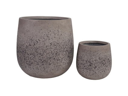 Set dvou šedých zahradních květináčů Sutton Ø 30/50 cm