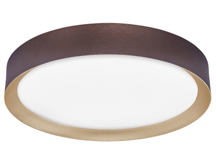 Hnědé kovové stropní LED světlo Nova Luce Luton 55 cm