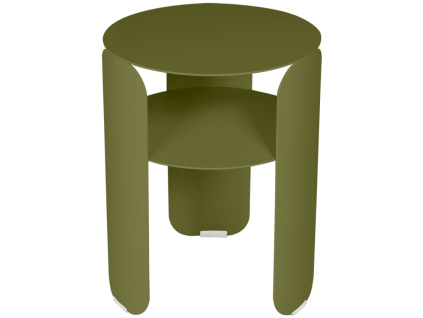 Zelený kovový zahradní odkládací stolek Fermob Bebop 35 cm - odstín pesto