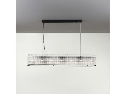 Skleněné závěsné světlo Nova Luce Barok 110 cm