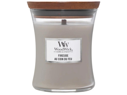 Střední vonná svíčka Woodwick, Fireside