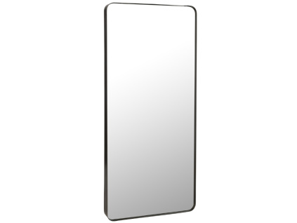 Černé kovové závěsné zrcadlo J-line Dolly 180 x 80 cm