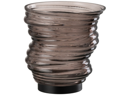 Šedá skleněná váza J-line Torney 17 cm