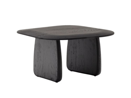 Černý dubový odkládací stolek Kave Home Pirita 71 x 70 cm