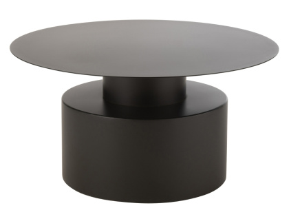 Černý kovový konferenční stolek J-line Fally 80 cm