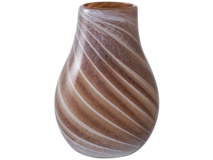Hnědá skleněná váza Bawo 16 cm