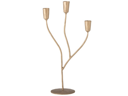Zlatý kovový svícen Bloomingville Lorine 42 cm