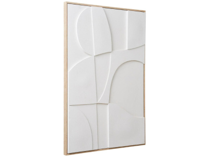 Bílý abstraktní obraz Madeline II. 90 x 60 cm