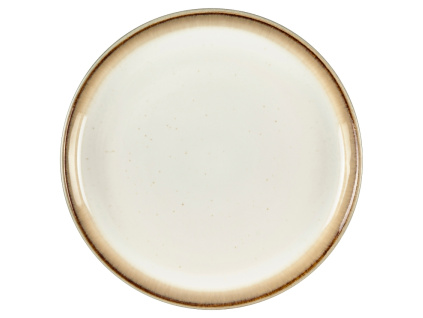 Béžový kameninový talíř Gastro 17 cm