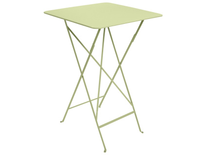 Světle zelený kovový skládací bistro stůl Fermob Bistro 71 x 71 cm