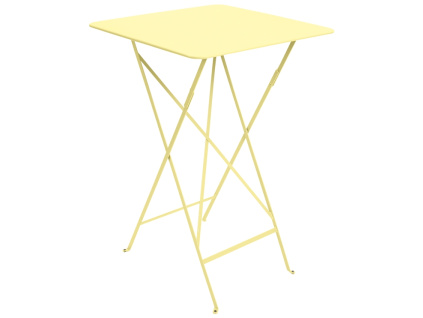Citronově žlutý kovový skládací bistro stůl Fermob Bistro 71 x 71 cm