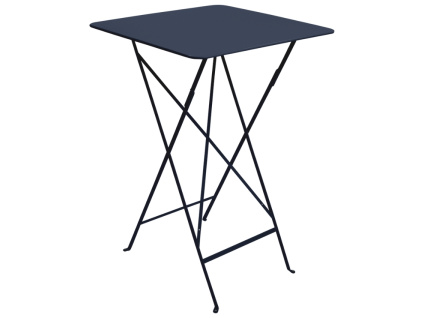 Tmavě modrý kovový skládací bistro stůl Fermob Bistro 71 x 71 cm