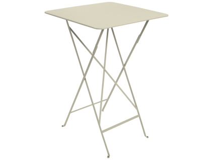 Světle šedý kovový skládací bistro stůl Fermob Bistro 71 x 71 cm