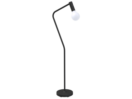 Antracitová kovová nabíjecí stojací LED lampa Fermob Aplo 138 cm