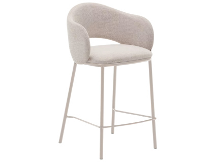 Béžová čalouněná barová židle Kave Home Maina II. 65 cm