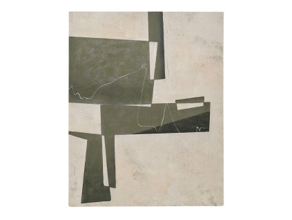 Zelený abstraktní obraz Kave Home Fida 118 x 94 cm