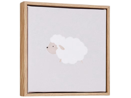 Dětský obraz Kave Home Milu sheep 20 x 20 cm