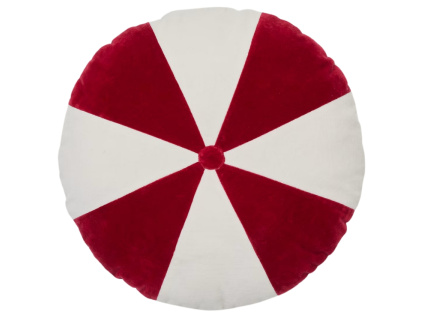 Bílo-červený bavlněný polštář Kave Home Odet 45 cm