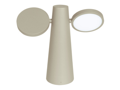Světle šedá nabíjecí stolní LED lampa Fermob Oto 27 cm