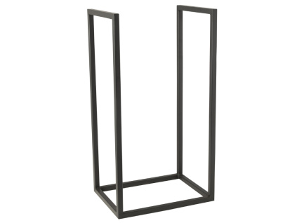 Černý kovový stojan na krbové dřevo J-line Aren 40 x 75 cm