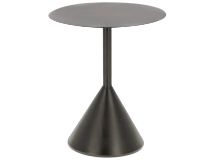 Černý kovový odkládací stolek Kave Home Yinan 48 cm