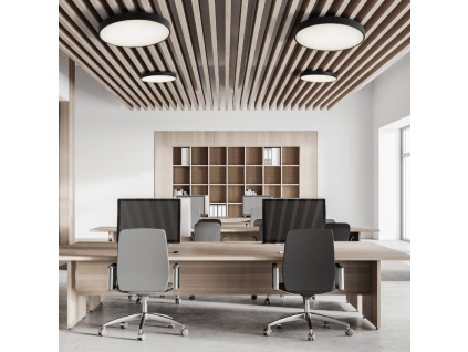 Černé kovové stropní LED světlo Nova Luce Perfect 60 cm