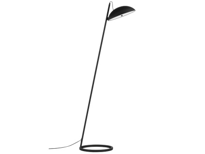 Černá kovová stojací LED lampa Nova Luce Flute 153 cm