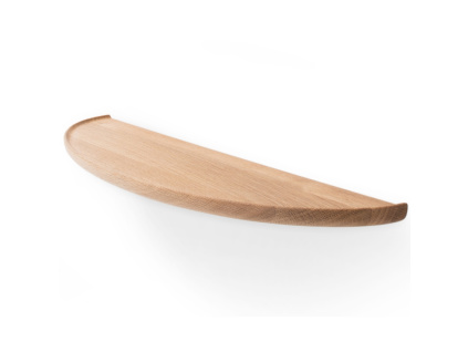Bělená dubová nástěnná police Mu 40 cm