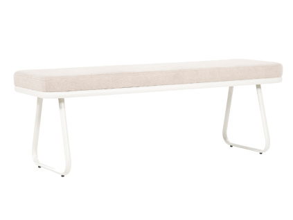 Béžová čalouněná lavice Skola 140 cm