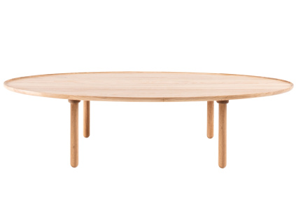 Bělený dubový konferenční stolek Mu 150 x 80 cm