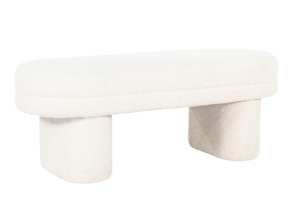 Světle béžová čalouněná lavice Rama 120 cm