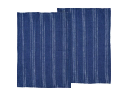 Sada dvou modrých bavlněných utěrek Stripes 70 x 50 cm