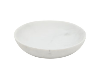 Bílý mramorový servírovací talíř Kave Home Ecin 15 cm