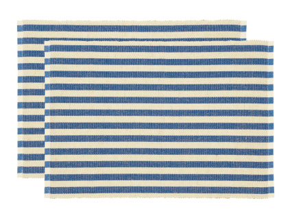 Set dvou modrých prostírání Stripe 48 x 33 cm