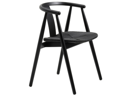 Černá dubová jídelní židle Unique Furniture Relate