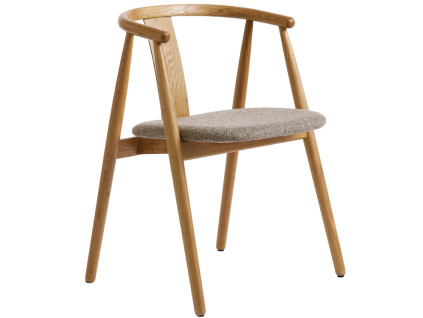 Dubová jídelní židle Unique Furniture Relate s hnědým sedákem