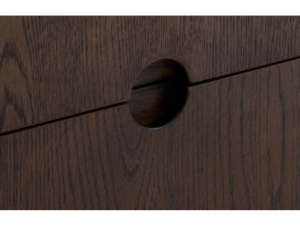 Tmavá dubová komoda Unique Furniture Arun 90 x 45,5 cm