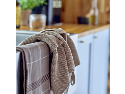 Béžová bavlněná utěrka Soft Kitchen 40 x 60 cm