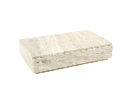 Béžový mramorový úložný box Shari 30 x 18 cm